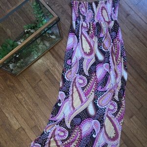 Soda Blu strapless smocked maxi dress